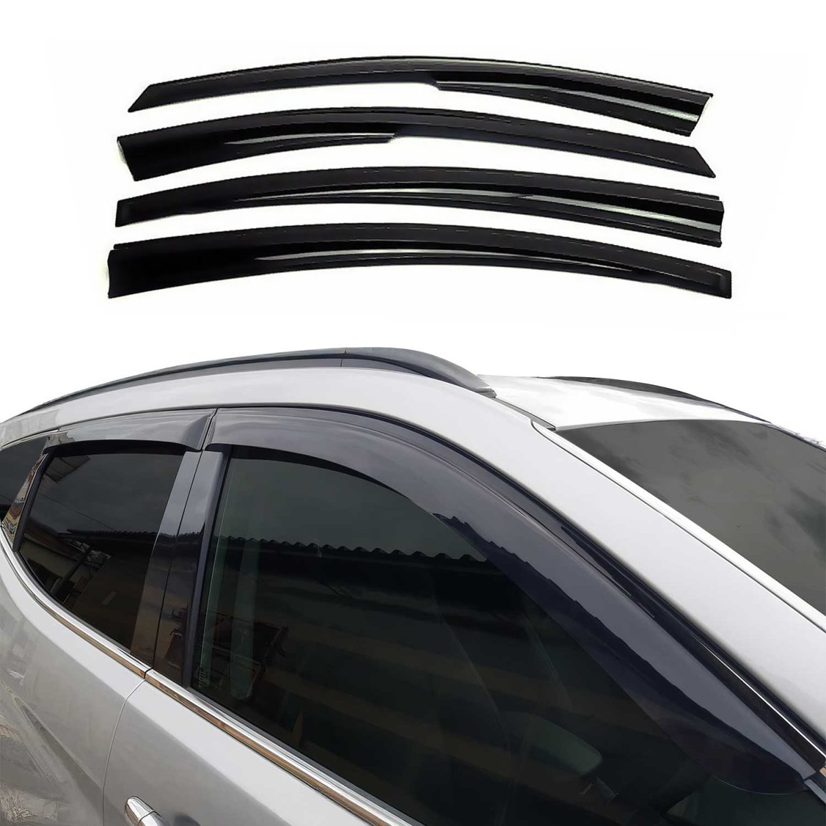 Buick Encore Wind Deflector - Omac - Acrylic 4 Pcs - Black - '13-'22